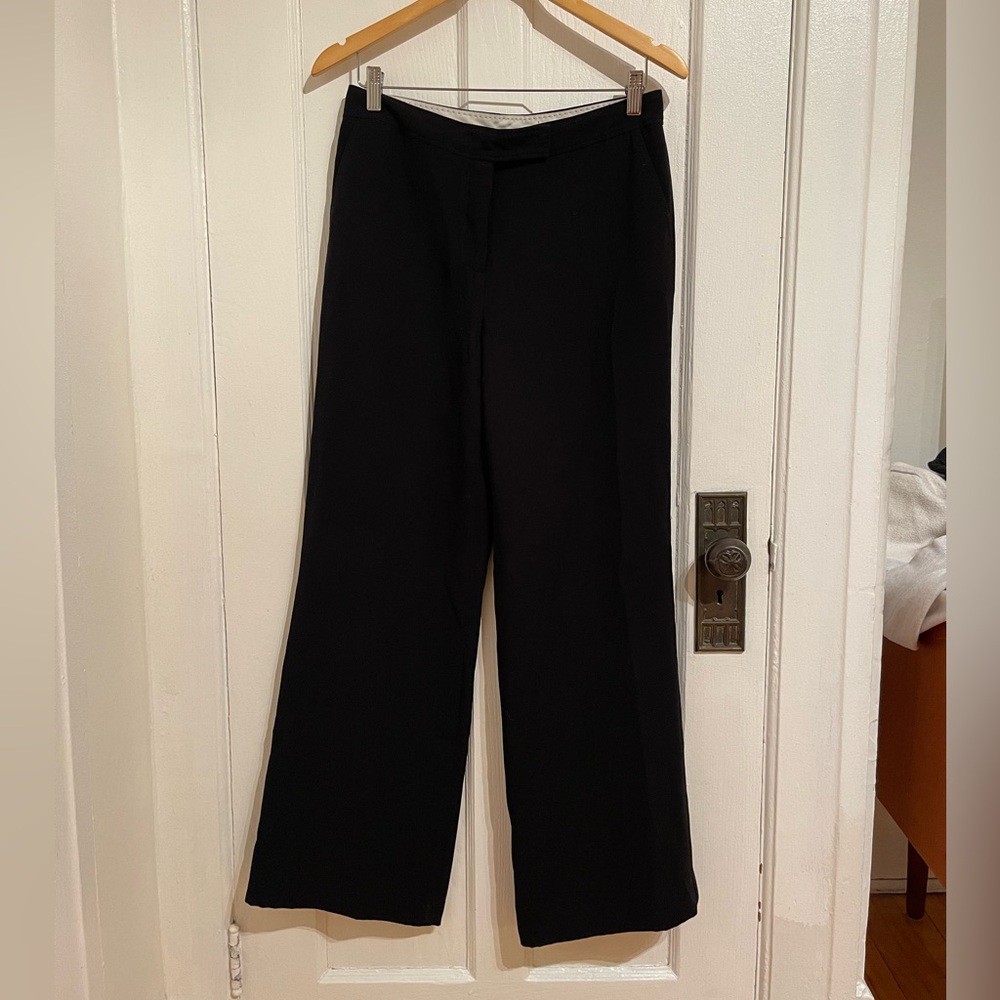 Kenar black wide leg trousers